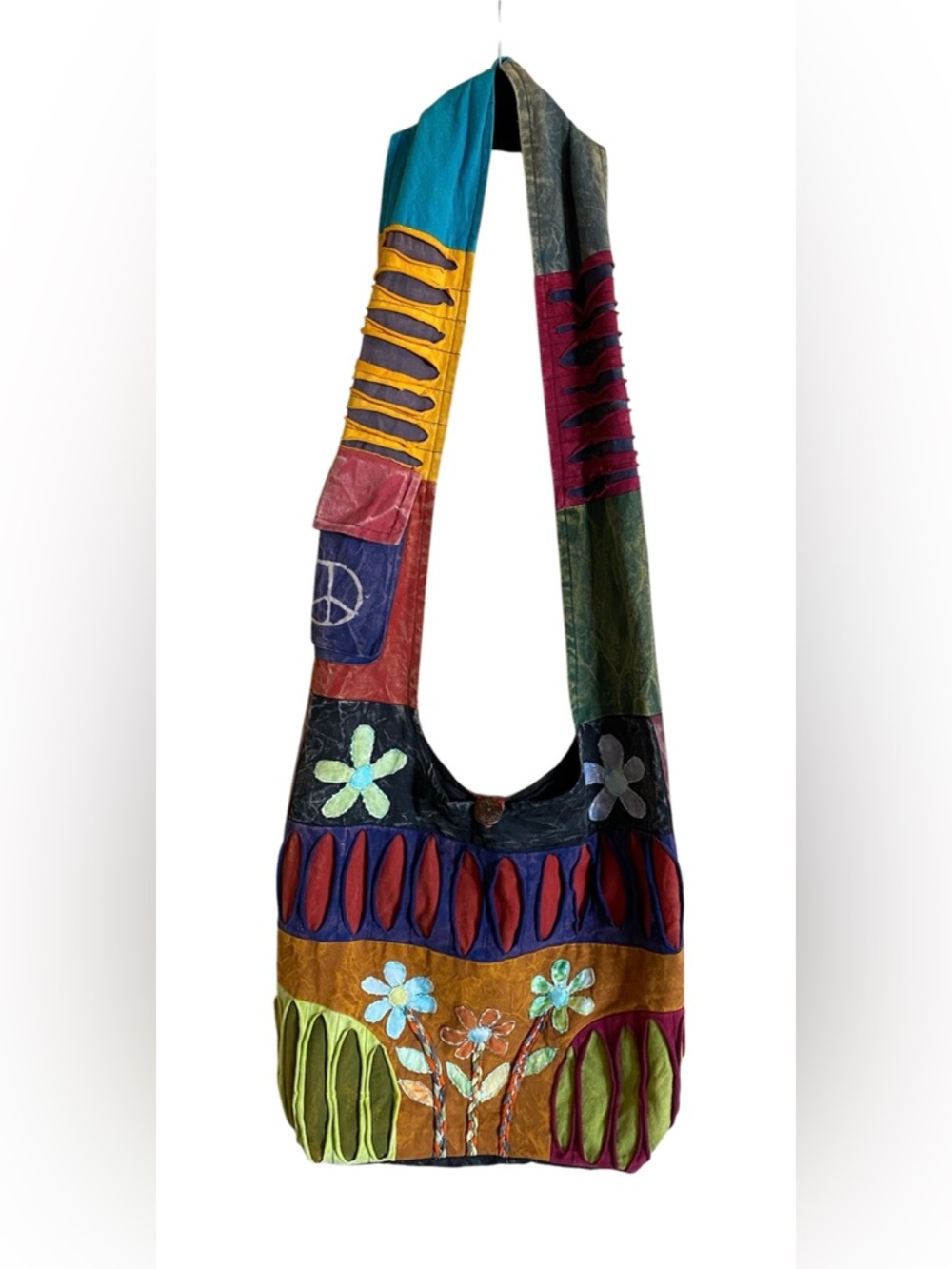 INDIA BOUTIQUE Beautiful Boho Patchwork Boho Sling Purse Bag Crossbody